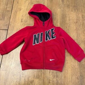 Nike Full-Zip Hoodie Red Boys Toddler Kids Baby Red Size 18m